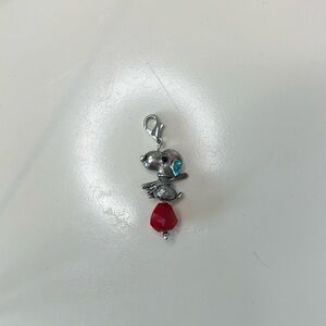 Dog Puppy Beagle Snoopy Red Gem Charm for Bracelet
